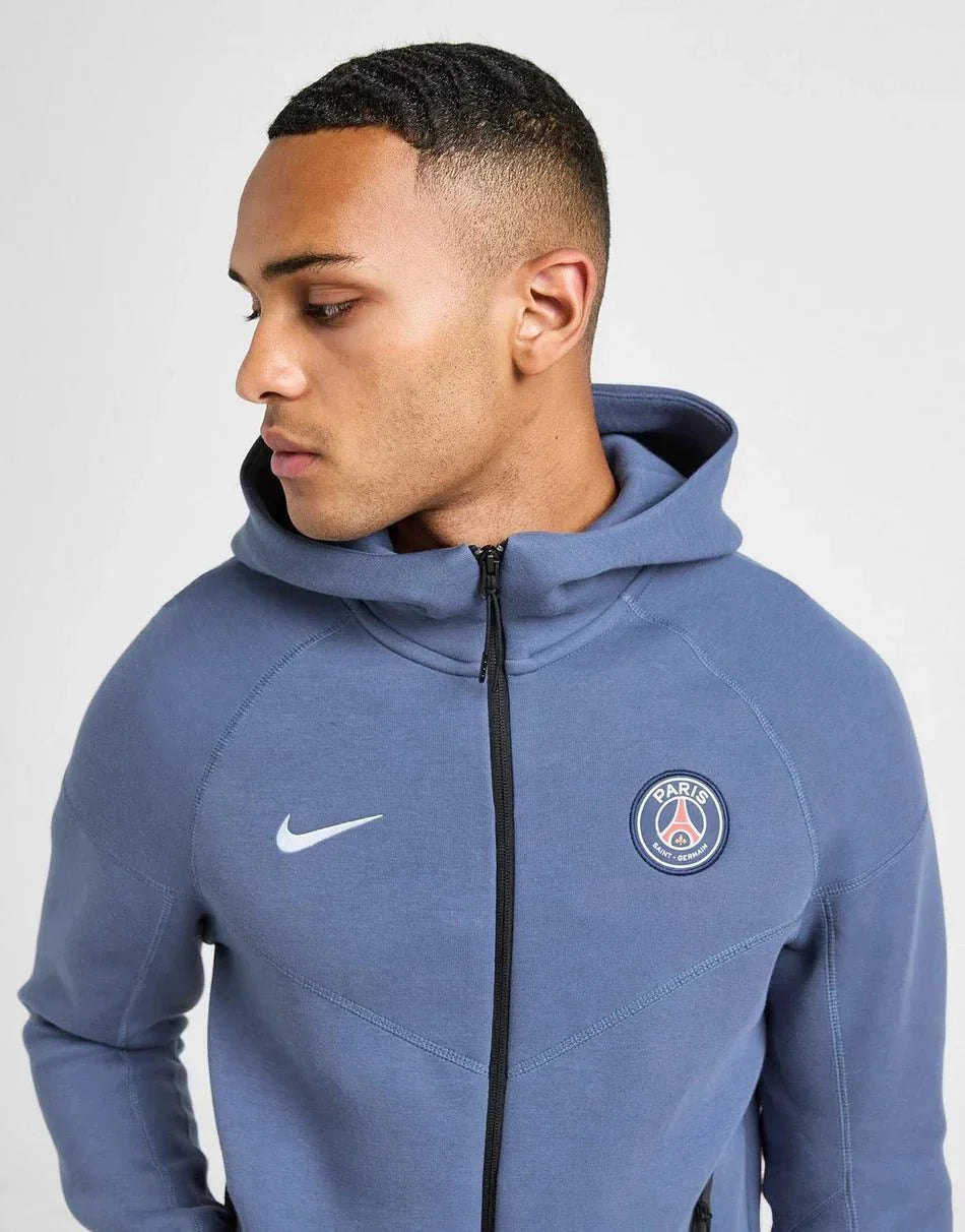 Nike Paris Saint Germain Tech Fleece Full Zip Hoodie - kleostreetwear