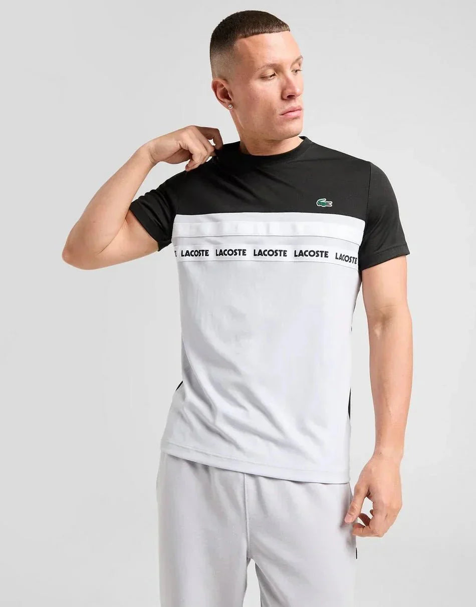 Lacoste T-shirt Colour Block Tape Homme - kleostreetwear