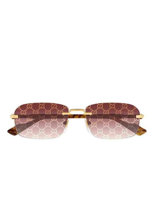 lunettes de soleil 'Brown' à monture rectangulaire - kleostreetwear
