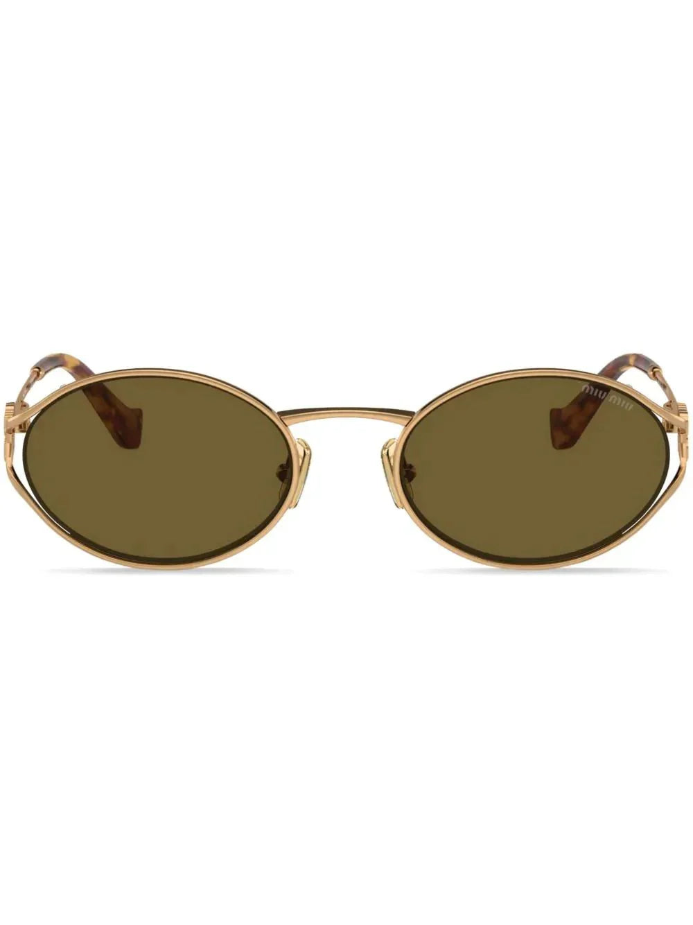 Miu Miu Eyewear lunettes de soleil à monture ovale - kleostreetwear