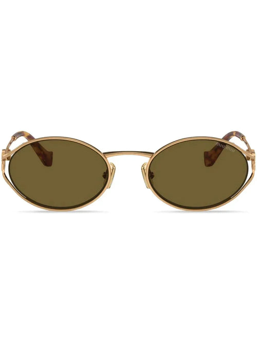 Miu Miu Eyewear lunettes de soleil à monture ovale - kleostreetwear