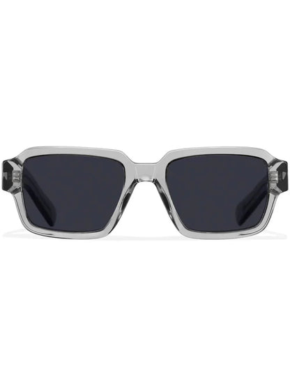Prada Eyewear lunettes de soleil rectangulaires à logo - kleostreetwear
